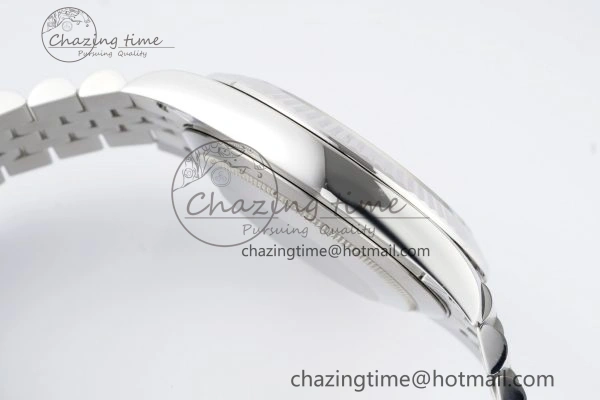 DateJust 41 SS Fluted Bezel KING 1:1 Best Edition 904L Steel Gray Green Roman Dial on Jubilee Bracelet VR3235