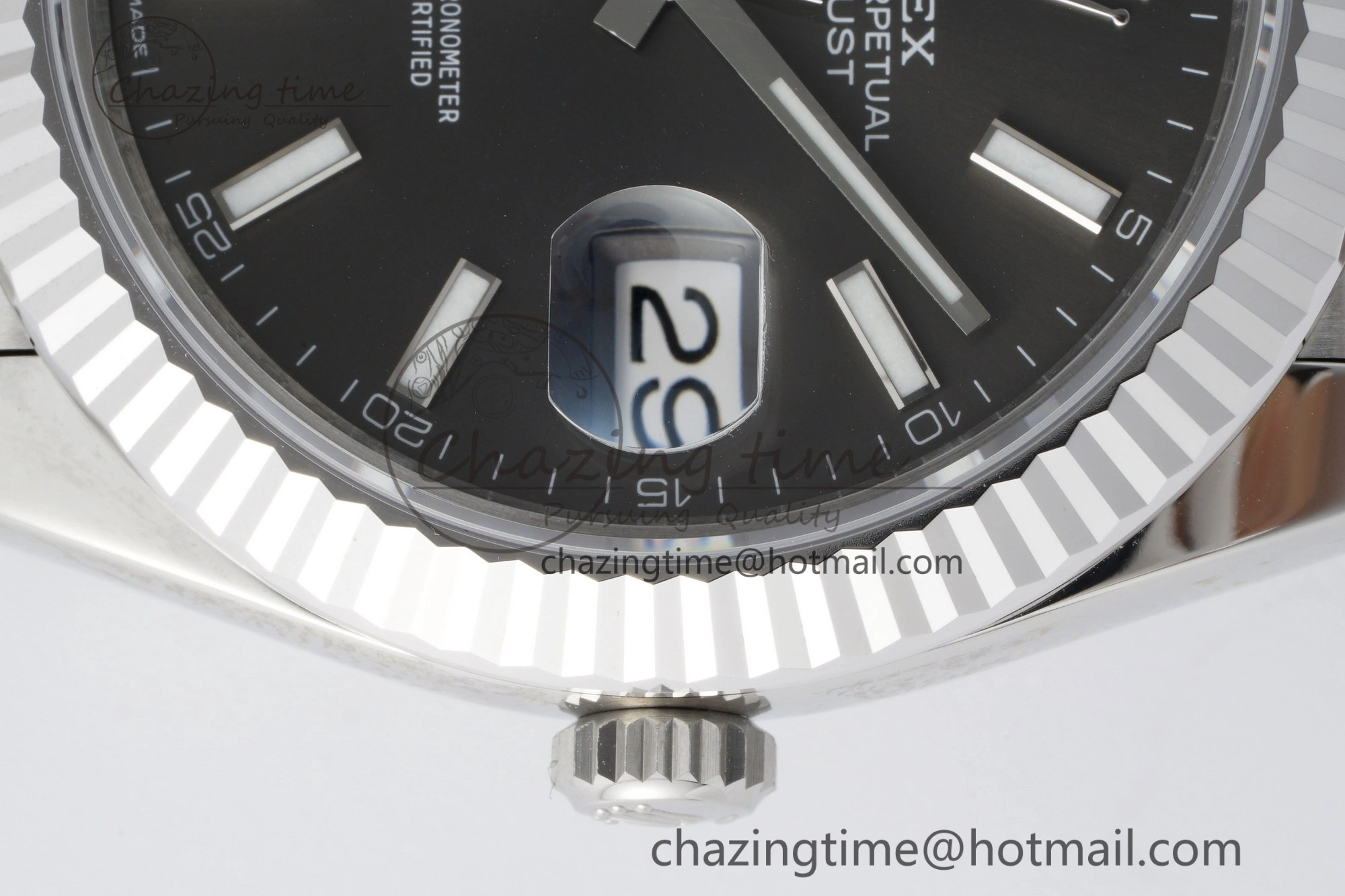 DateJust 41 SS Fluted Bezel KING 1:1 Best Edition 904L Steel Gray Stick Dial on Jubilee Bracelet VR3235