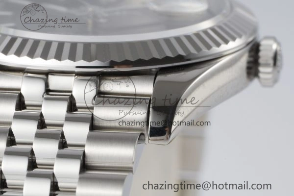 DateJust 41 SS Fluted Bezel KING 1:1 Best Edition 904L Steel Gray Stick Dial on Jubilee Bracelet VR3235