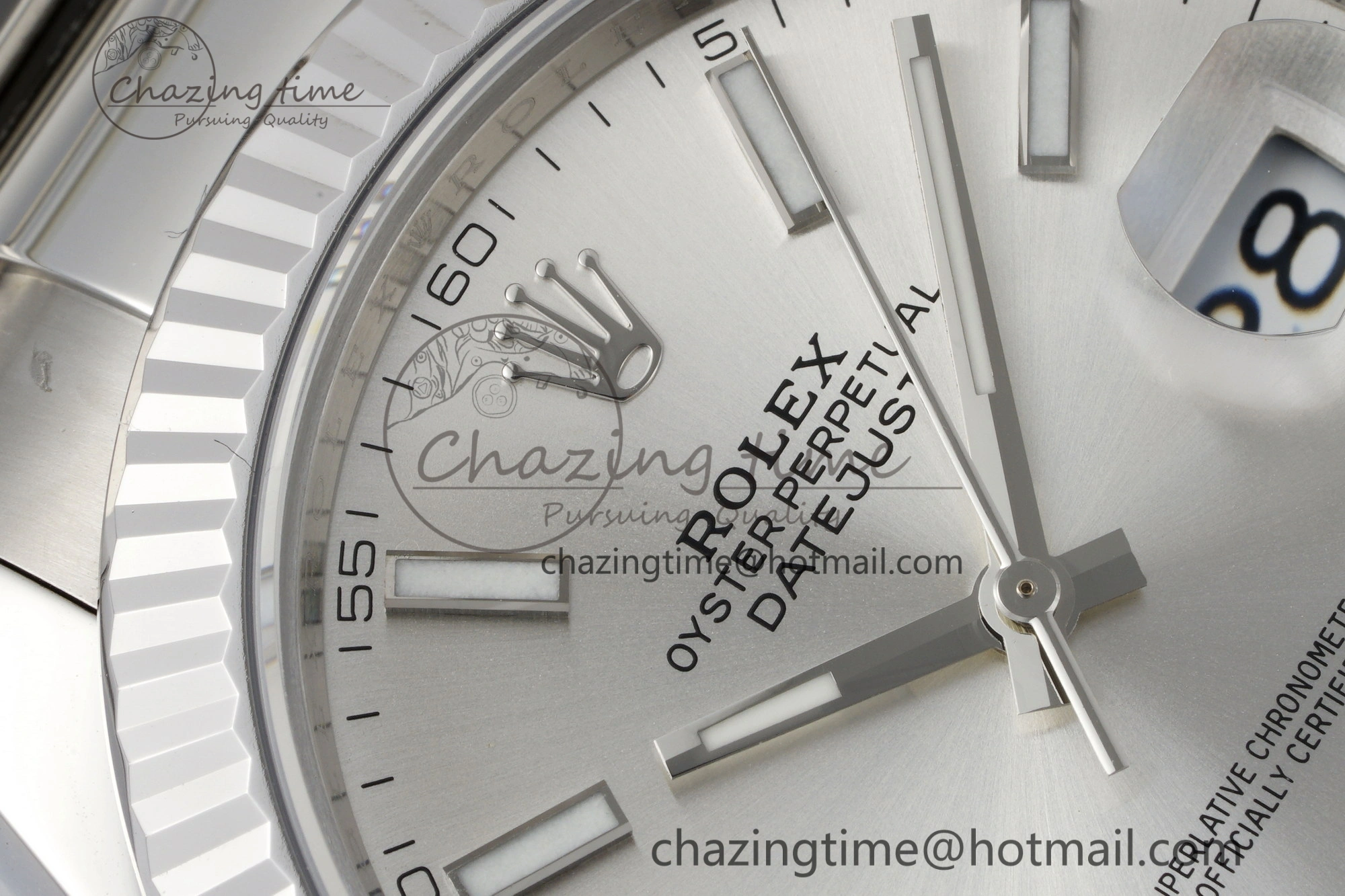 DateJust 41 SS Fluted Bezel KING 1:1 Best Edition 904L Steel Silver Dial on Oyster Bracelet VR3235