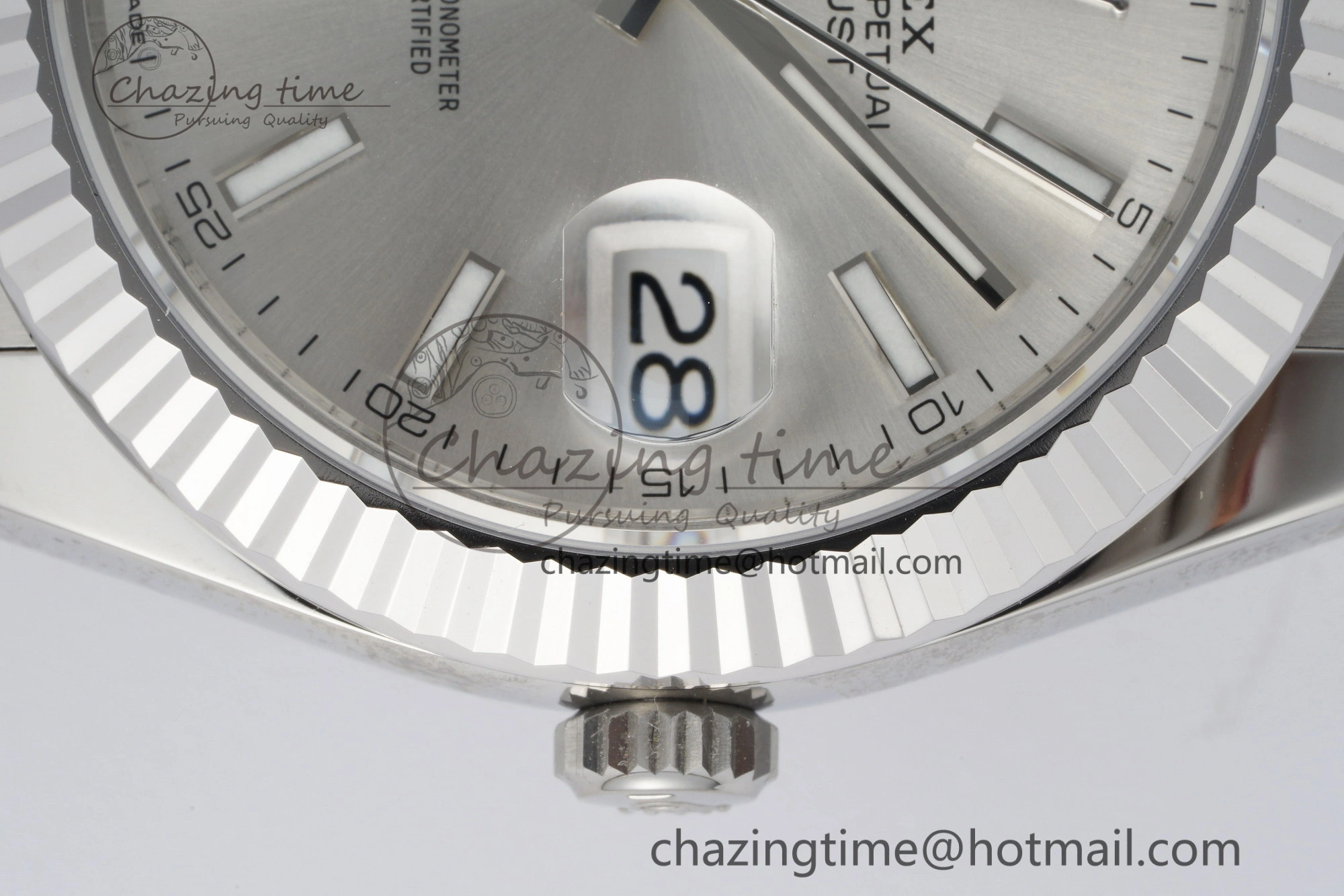 DateJust 41 SS Fluted Bezel KING 1:1 Best Edition 904L Steel Silver Dial on Oyster Bracelet VR3235