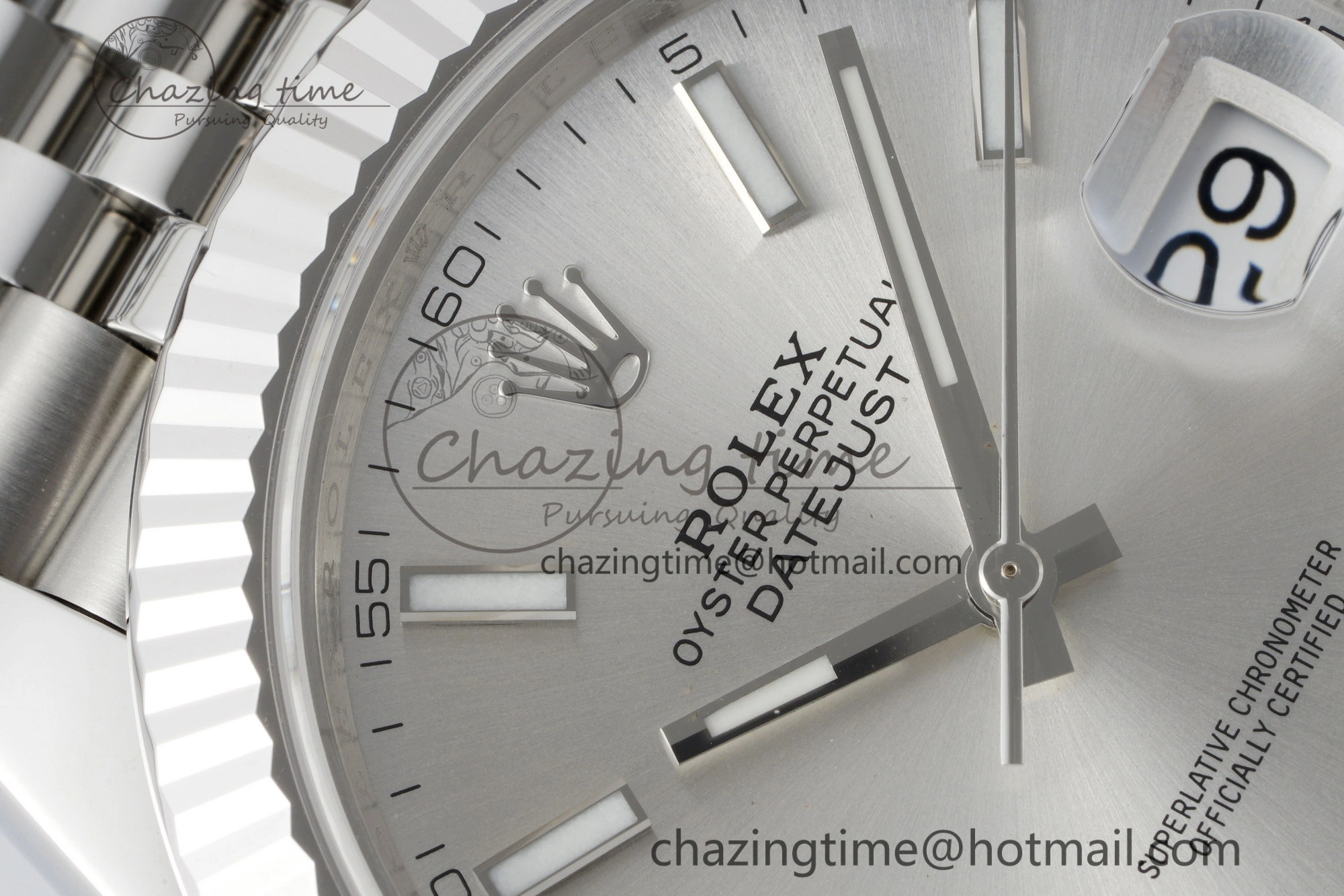 DateJust 41 SS Fluted Bezel KING 1:1 Best Edition 904L Steel Silver Stick Dial on Jubilee Bracelet VR3235