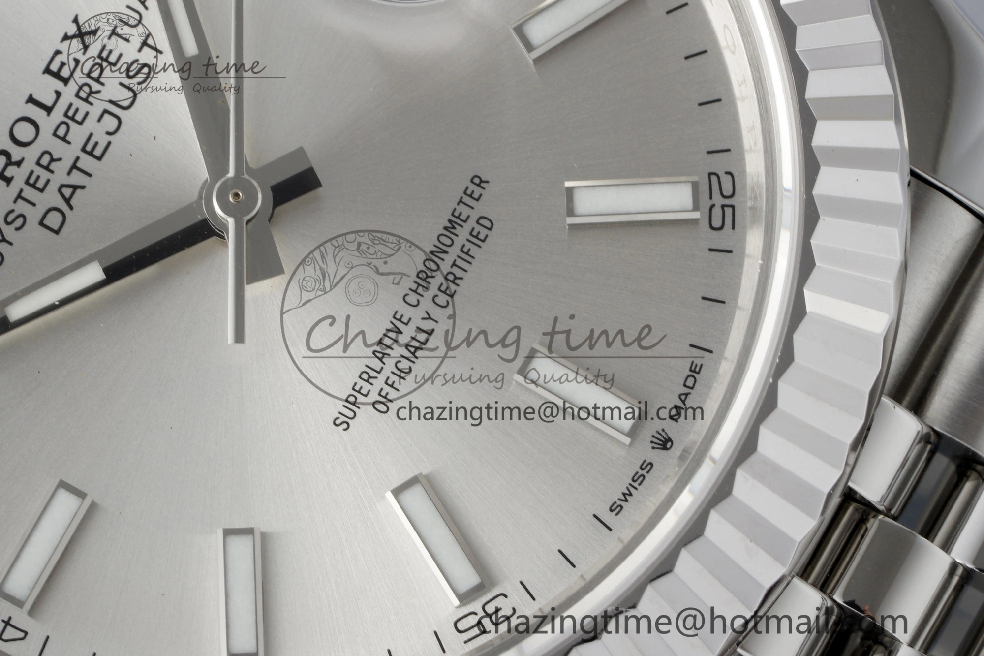 DateJust 41 SS Fluted Bezel KING 1:1 Best Edition 904L Steel Silver Stick Dial on Jubilee Bracelet VR3235