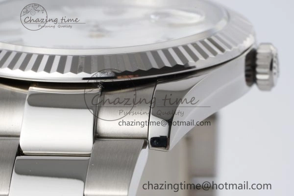 DateJust 41 SS Fluted Bezel KING 1:1 Best Edition 904L Steel White Dial on Oyster Bracelet VR3235