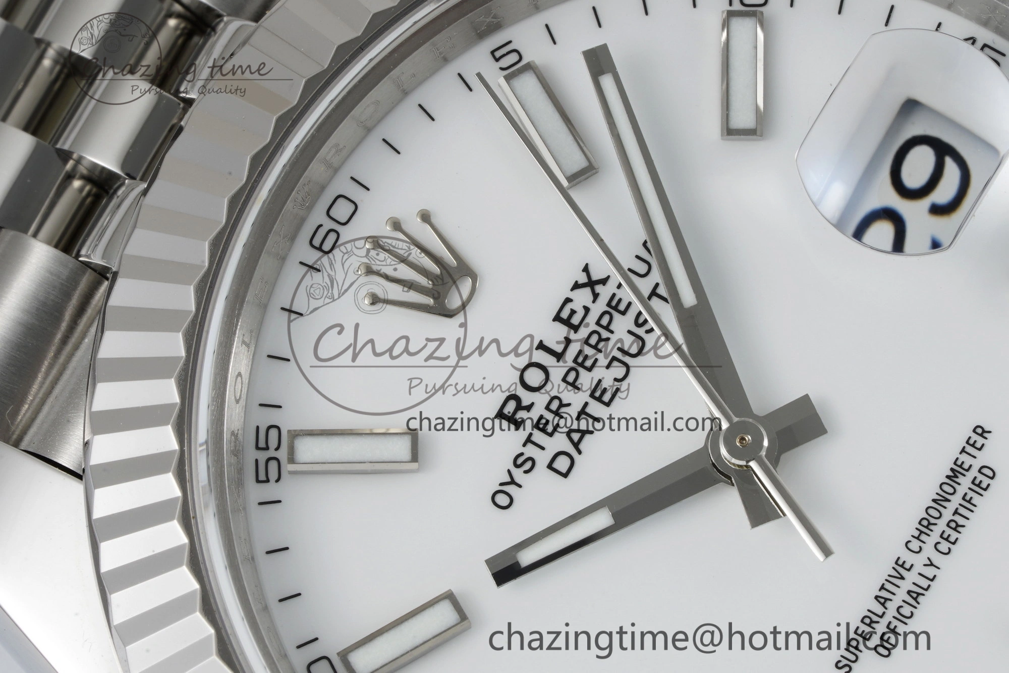 DateJust 41 SS Fluted Bezel KING 1:1 Best Edition 904L Steel White Stick Dial on Jubilee Bracelet VR3235