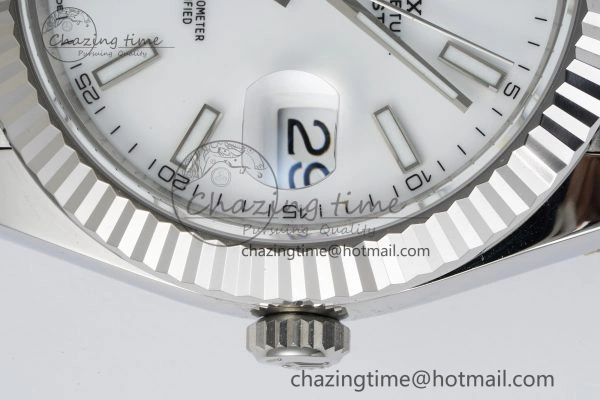 DateJust 41 SS Fluted Bezel KING 1:1 Best Edition 904L Steel White Stick Dial on Jubilee Bracelet VR3235