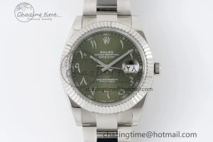 DateJust 41 SS JDF 904L Steel Green Sundust Dial Arabic Markers on Oyster Bracelet VR3235 V2