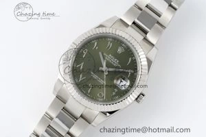 DateJust 41 SS JDF 904L Steel Green Sundust Dial Arabic Markers on Oyster Bracelet VR3235 V2