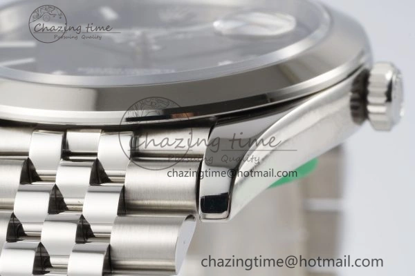 DateJust 41 SS Polished Bezel KING 1:1 Best Edition 904L Steel Black Stick Dial on Jubilee Bracelet VR3235