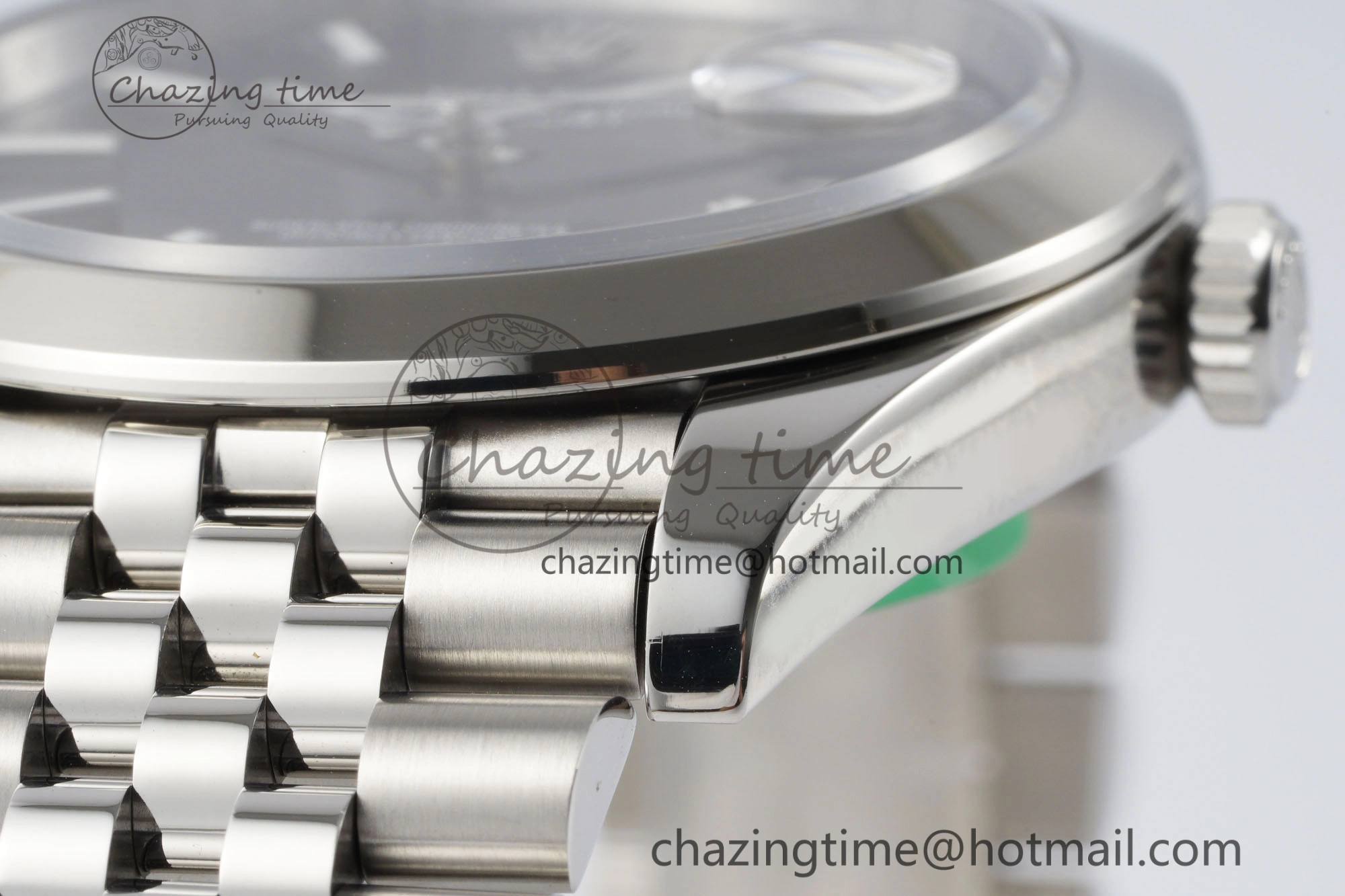 DateJust 41 SS Polished Bezel KING 1:1 Best Edition 904L Steel Black Stick Dial on Jubilee Bracelet VR3235