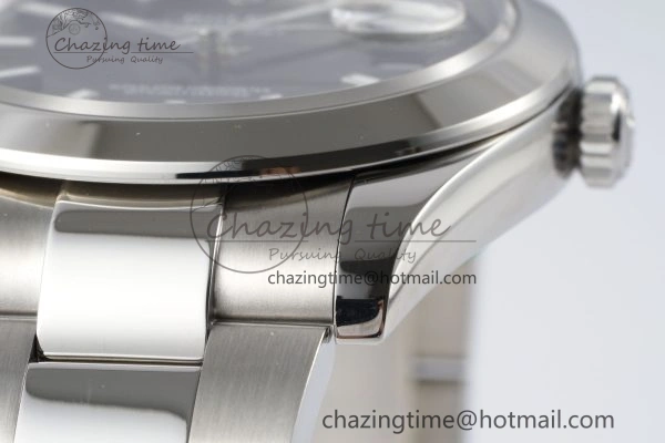 DateJust 41 SS Polished Bezel KING 1:1 Best Edition 904L Steel Black Stick Dial on Oyster Bracelet VR3235