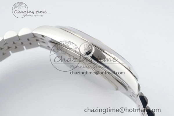 DateJust 41 SS Polished Bezel KING 1:1 Best Edition 904L Steel Blue Roman Dial on Jubilee Bracelet VR3235