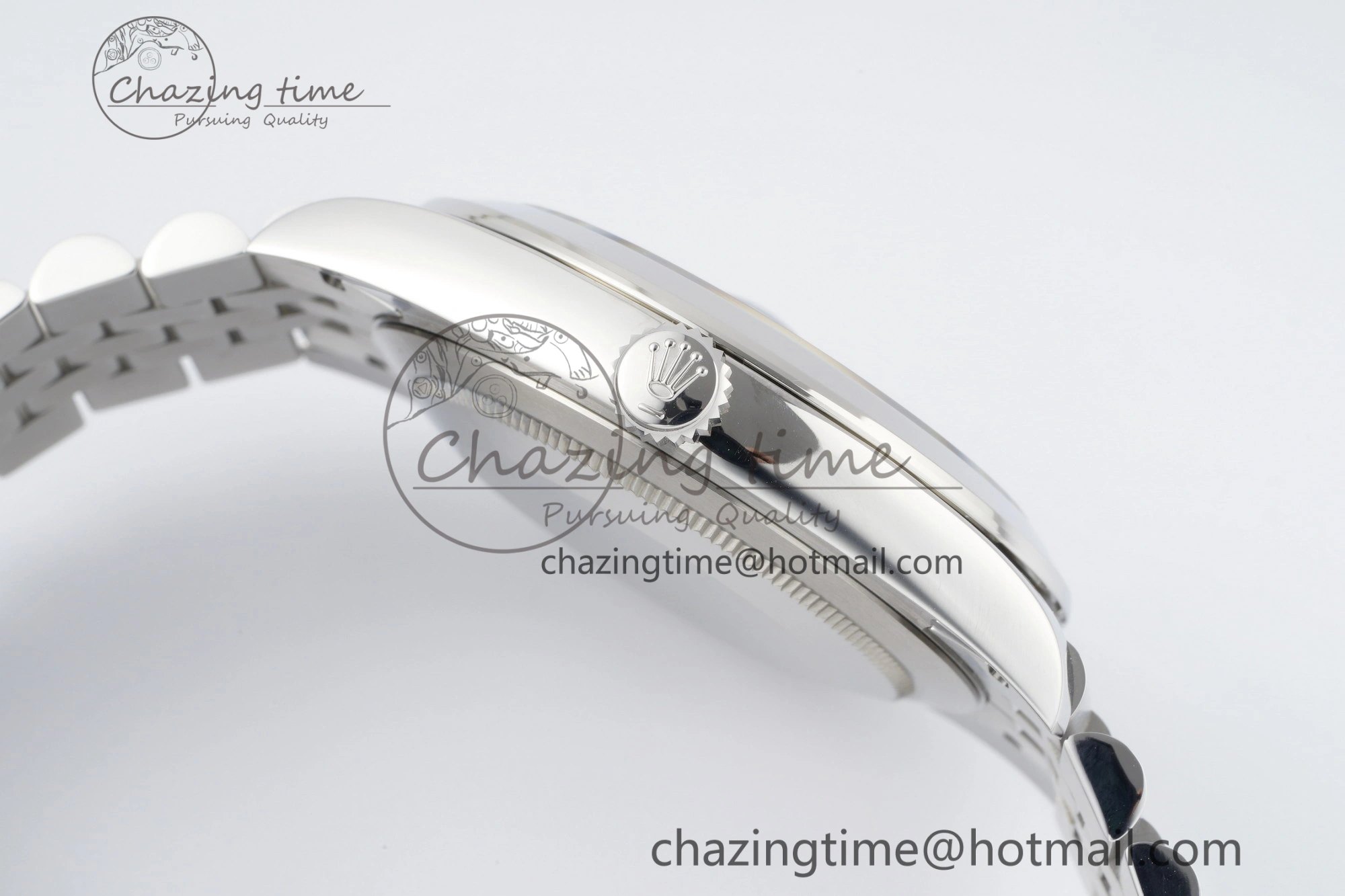 DateJust 41 SS Polished Bezel KING 1:1 Best Edition 904L Steel Blue Roman Dial on Jubilee Bracelet VR3235