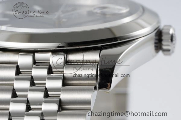 DateJust 41 SS Polished Bezel KING 1:1 Best Edition 904L Steel Blue Stick Dial on Jubilee Bracelet VR3235