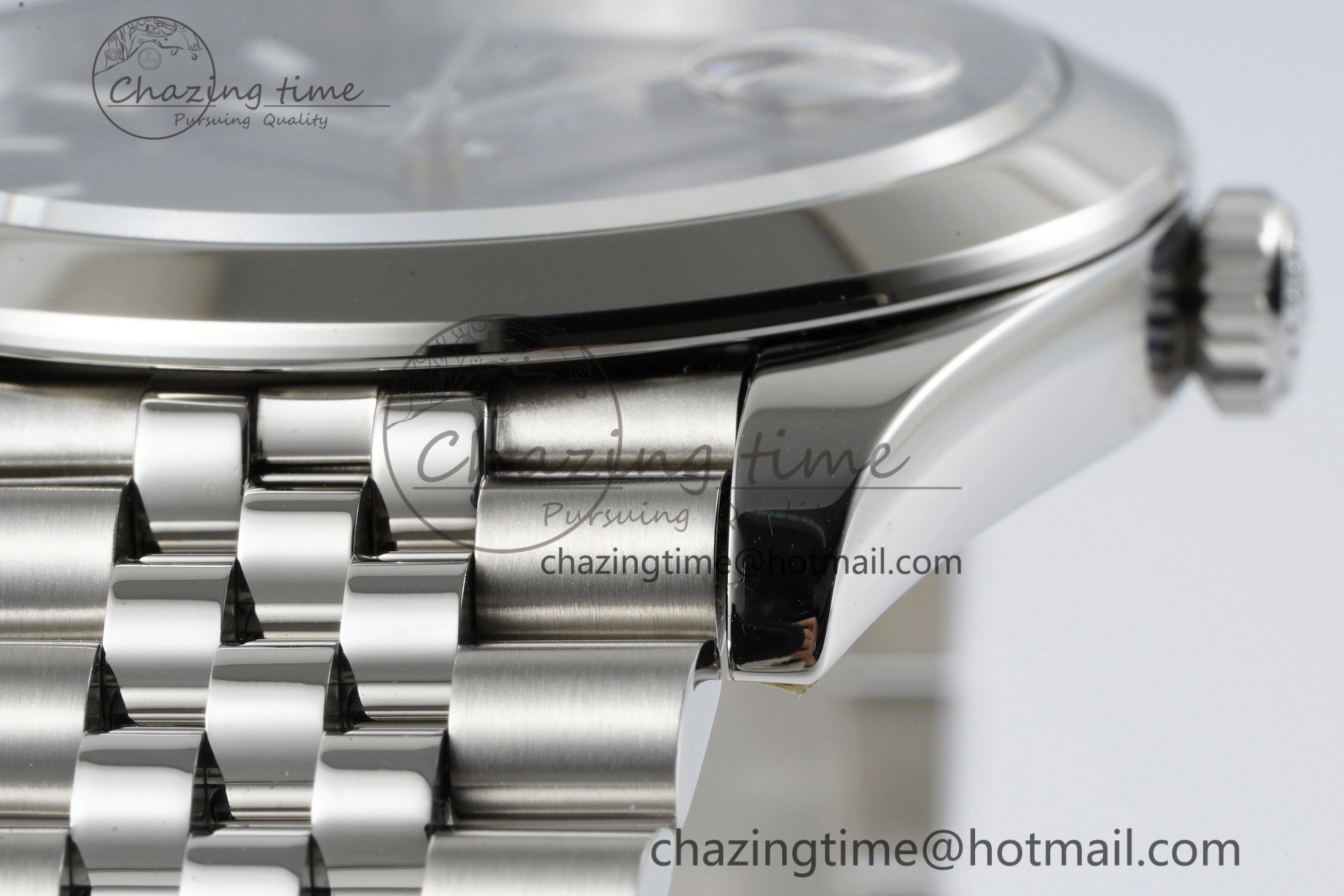 DateJust 41 SS Polished Bezel KING 1:1 Best Edition 904L Steel Blue Stick Dial on Jubilee Bracelet VR3235