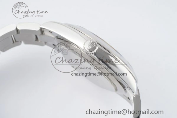DateJust 41 SS Polished Bezel KING 1:1 Best Edition 904L Steel Gray Dial Green Roman on Oyster Bracelet VR3235