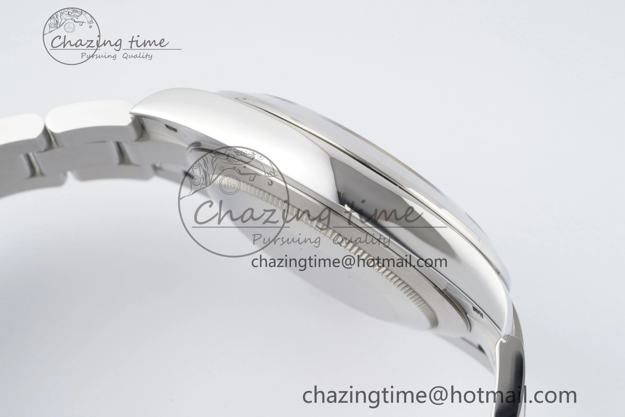 DateJust 41 SS Polished Bezel KING 1:1 Best Edition 904L Steel Gray Dial Green Roman on Oyster Bracelet VR3235