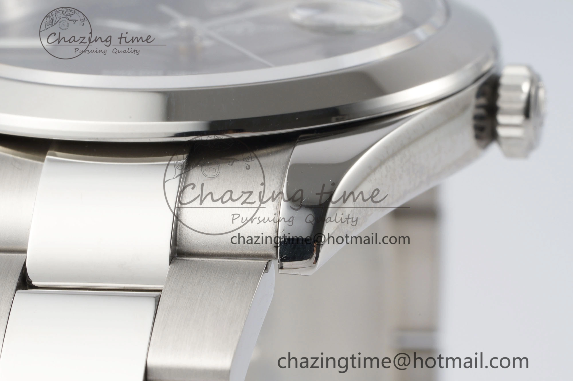 DateJust 41 SS Polished Bezel KING 1:1 Best Edition 904L Steel Gray Dial Green Roman on Oyster Bracelet VR3235