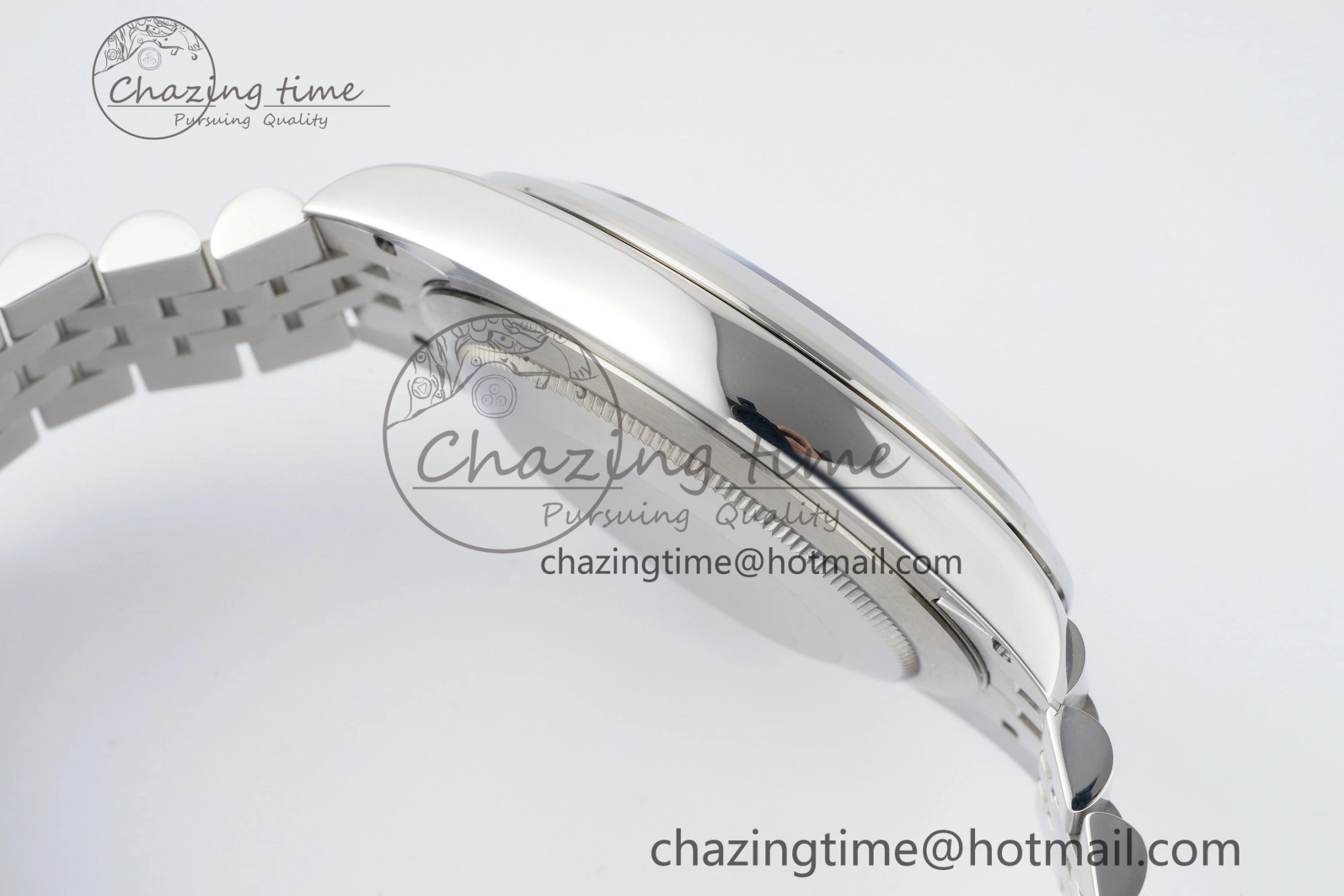 DateJust 41 SS Polished Bezel KING 1:1 Best Edition 904L Steel Gray Green Roman Dial on Jubilee Bracelet VR3235
