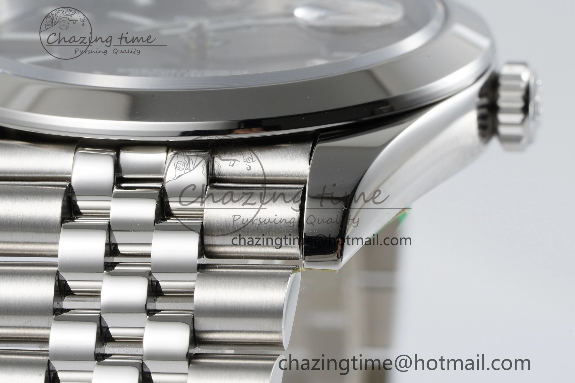 DateJust 41 SS Polished Bezel KING 1:1 Best Edition 904L Steel Gray Stick Dial on Jubilee Bracelet VR3235