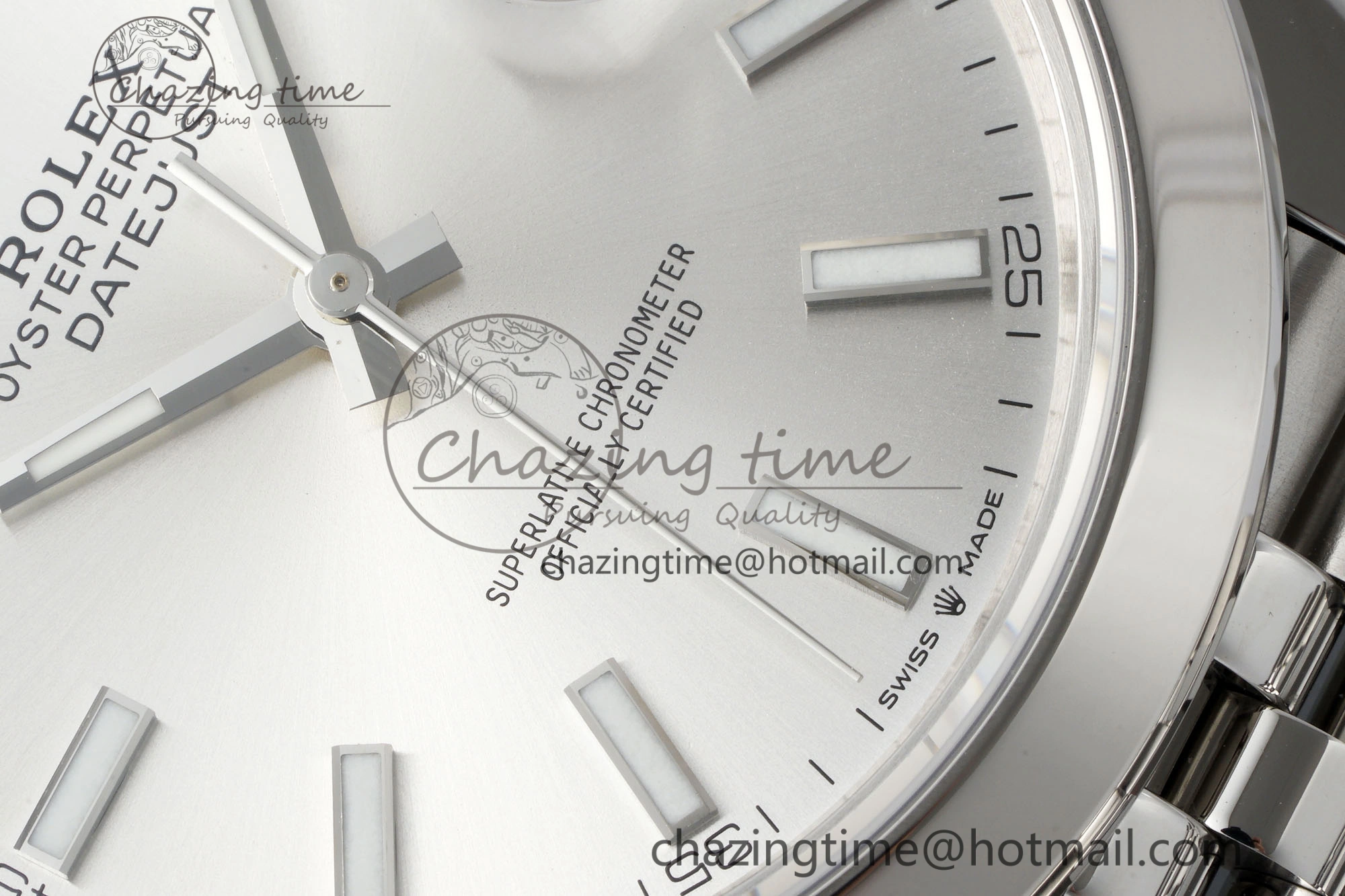 DateJust 41 SS Polished Bezel KING 1:1 Best Edition 904L Steel Silver Stick Dial on Jubilee Bracelet VR3235
