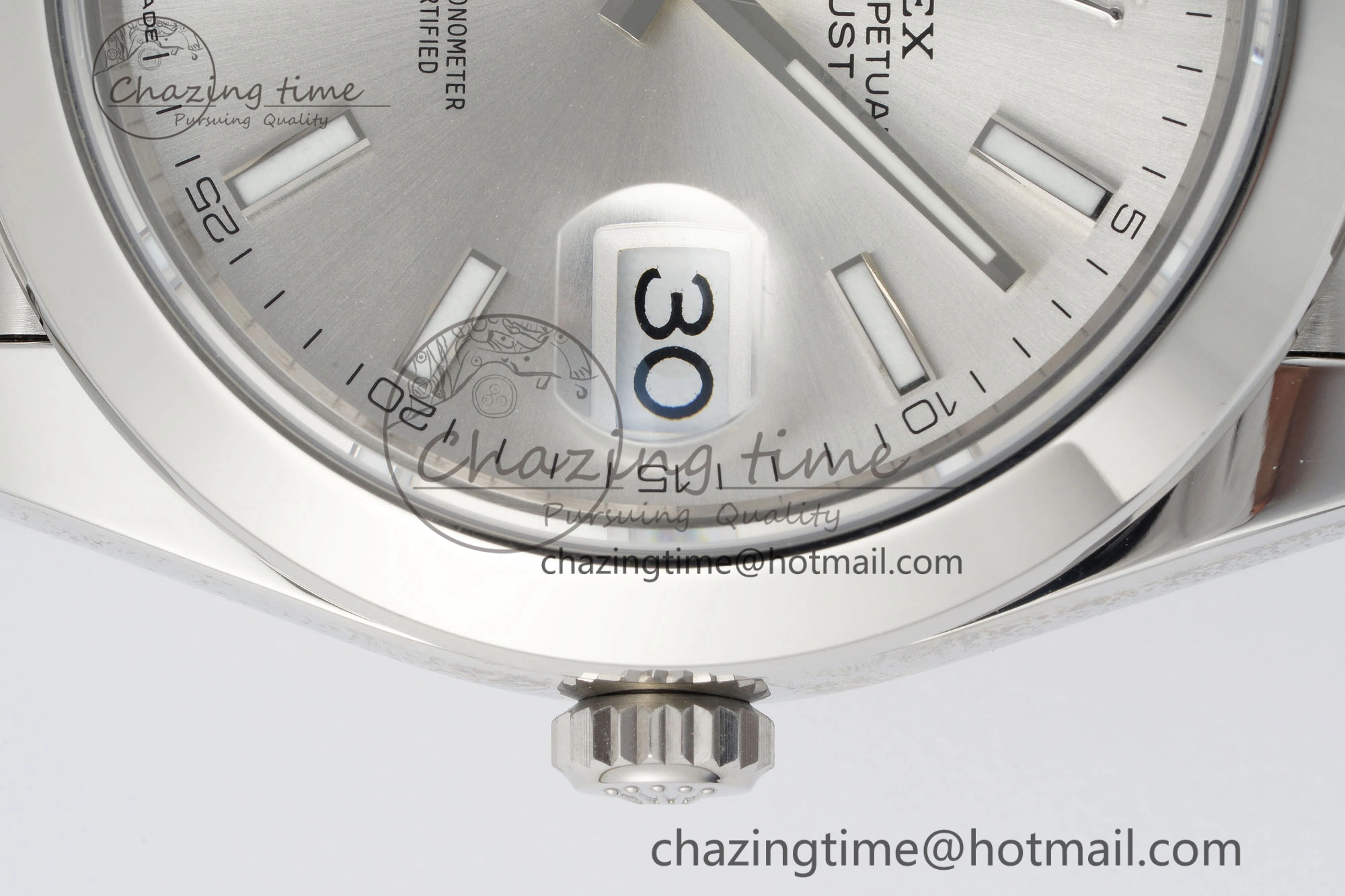 DateJust 41 SS Polished Bezel KING 1:1 Best Edition 904L Steel Silver Stick Dial on Jubilee Bracelet VR3235
