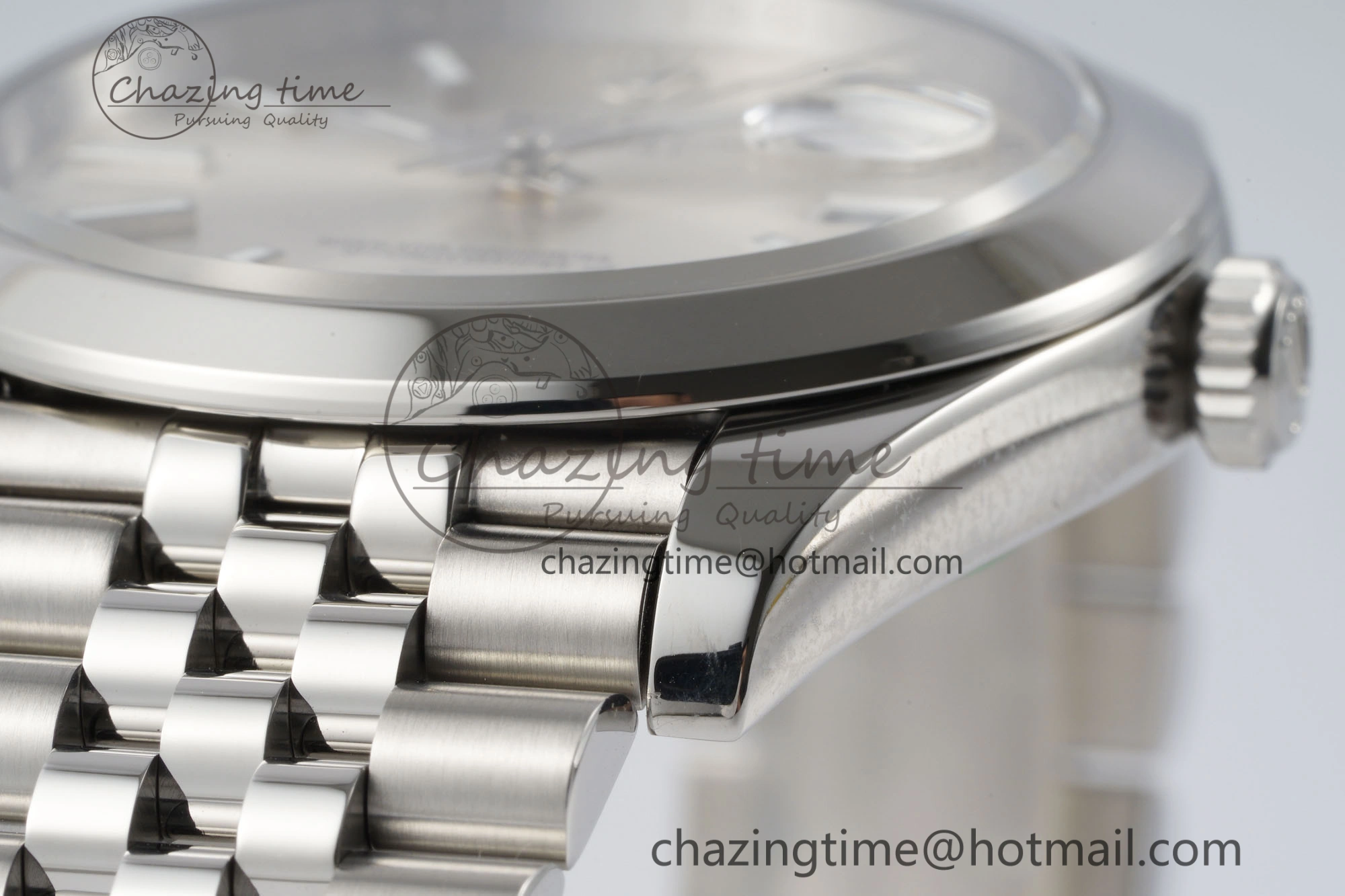 DateJust 41 SS Polished Bezel KING 1:1 Best Edition 904L Steel Silver Stick Dial on Jubilee Bracelet VR3235