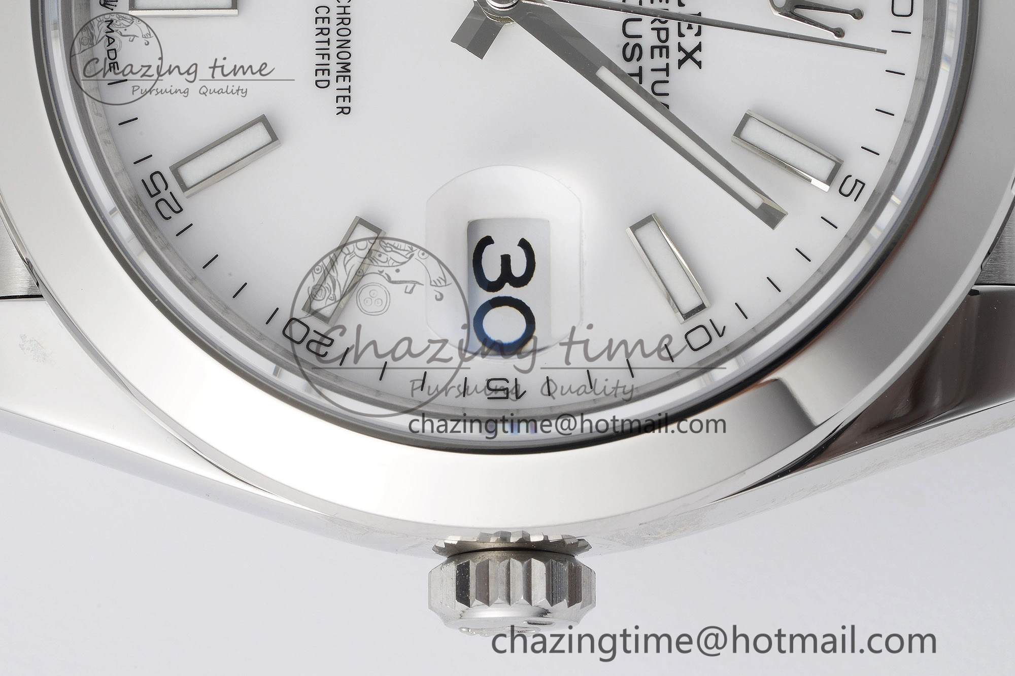 DateJust 41 SS Polished Bezel KING 1:1 Best Edition 904L Steel White Stick Dial on Jubilee Bracelet VR3235