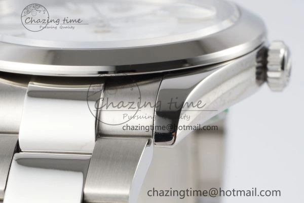 DateJust 41 SS Polished Bezel KING 1:1 Best Edition 904L Steel White Stick Dial on Oyster Bracelet VR3235