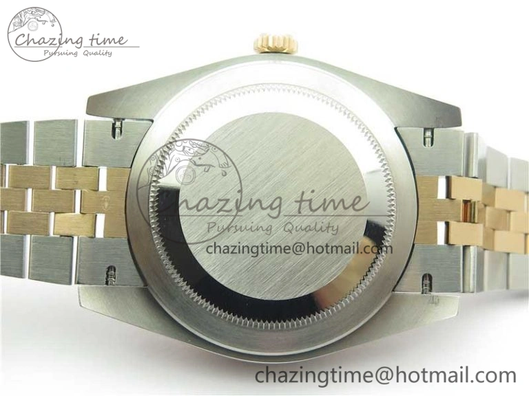 DateJust 41 SS RG 126333 Fluted Bezel DJF Best Edition 904L Steel Gray Dial Green Roman Markers on Jubilee Bracelet A2836