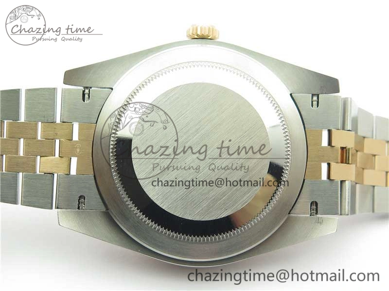 DateJust 41 SS RG 126333 Fluted Bezel DJF Best Edition 904L Steel Gray Dial Green Roman Markers on Jubilee Bracelet A2836
