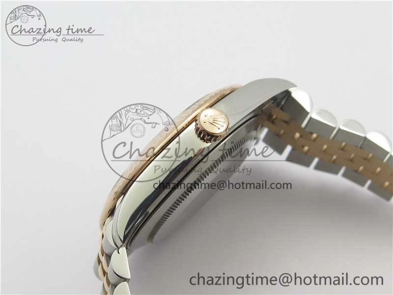 DateJust 41 SS RG 126333 Fluted Bezel DJF Best Edition 904L Steel Gray Dial Green Roman Markers on Jubilee Bracelet A2836