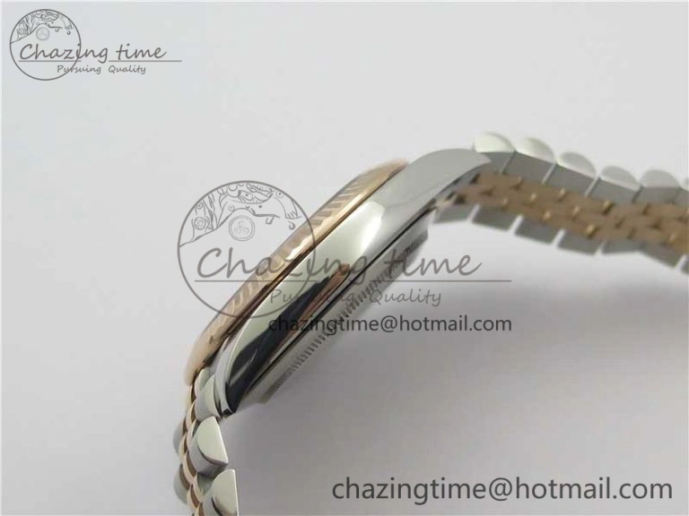 DateJust 41 SS RG 126333 Fluted Bezel DJF Best Edition 904L Steel Gray Dial Green Roman Markers on Jubilee Bracelet A2836