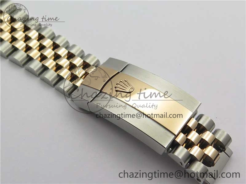 DateJust 41 SS RG 126333 Fluted Bezel DJF Best Edition 904L Steel Gray Dial Green Roman Markers on Jubilee Bracelet A2836