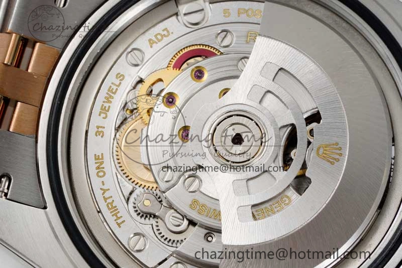 DateJust 41 SS RG JDF 1:1 Best Edition 904L Steel Brown Diamonds Dial on SS RG Jubilee Bracelet VR3235 V2