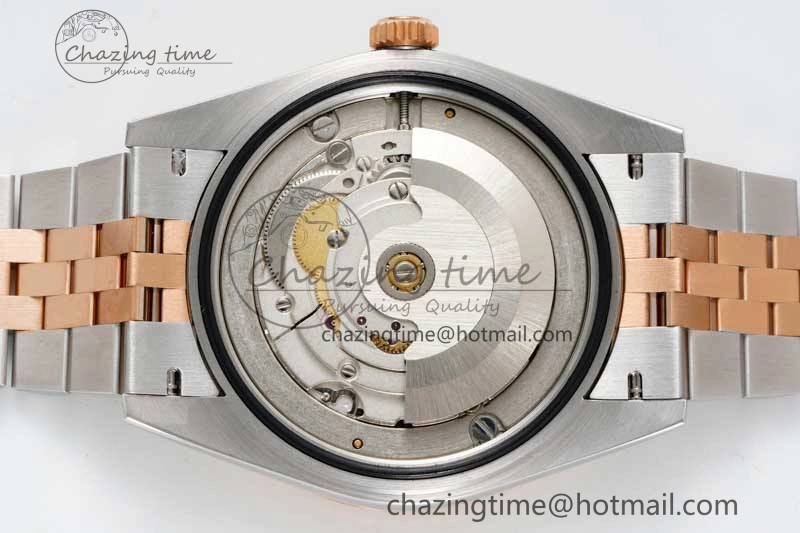 DateJust 41 SS RG JDF 1:1 Best Edition 904L Steel Gray Dial Green Roman on SS RG Jubilee Bracelet VR3235 V2