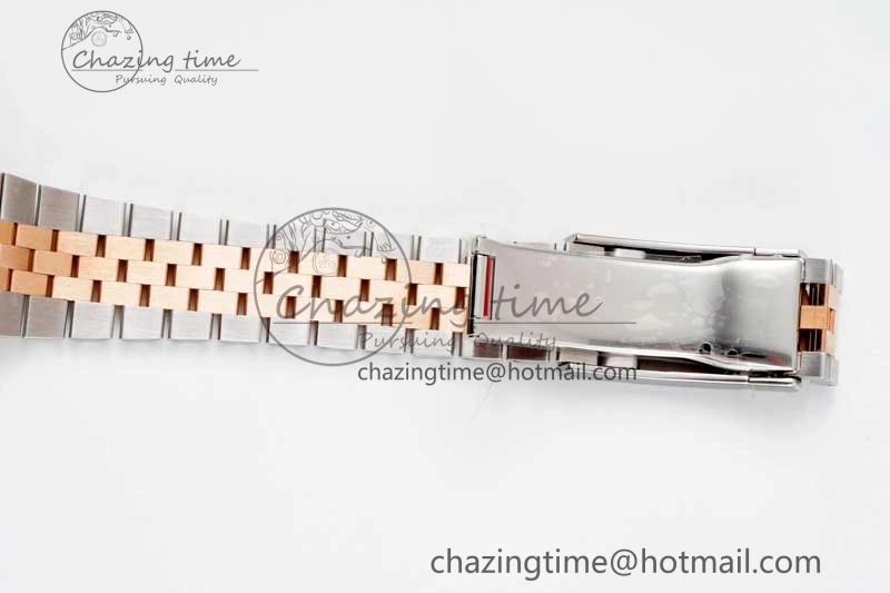 DateJust 41 SS RG JDF 1:1 Best Edition 904L Steel Gray Dial Green Roman on SS RG Jubilee Bracelet VR3235 V2