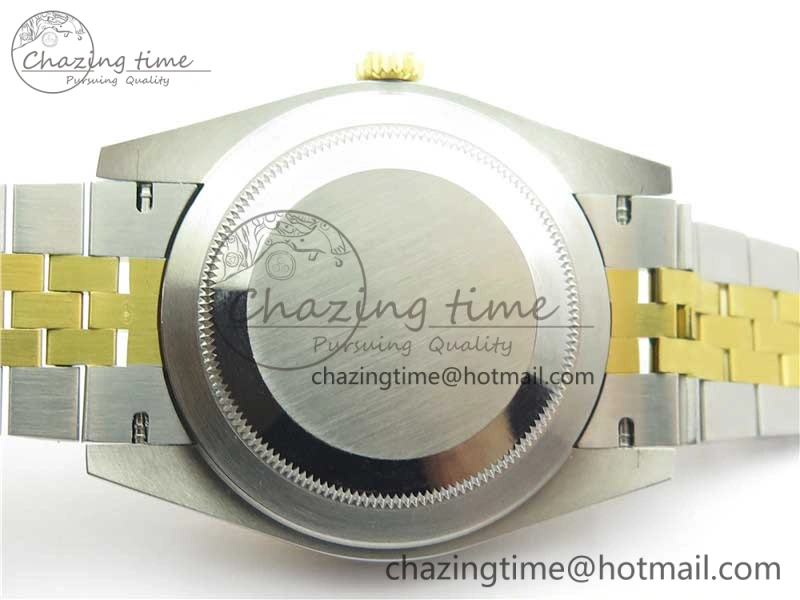 DateJust 41 SS YG 126333 Fluted Bezel DJF Best Edition 904L Steel Gray Dial Green Roman Markers on Jubilee Bracelet A2836