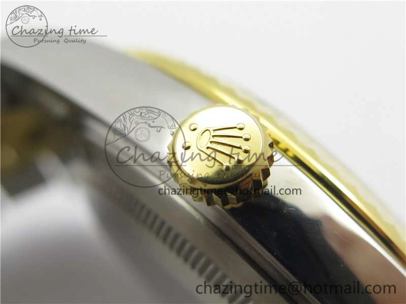 DateJust 41 SS YG 126333 Fluted Bezel DJF Best Edition 904L Steel Gray Dial Green Roman Markers on Jubilee Bracelet A2836
