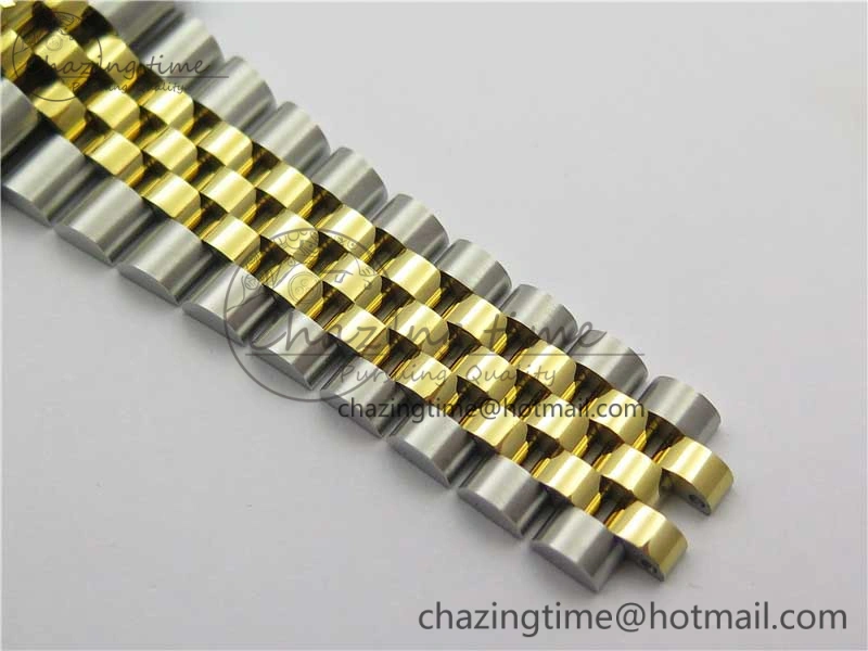 DateJust 41 SS YG 126333 Fluted Bezel DJF Best Edition 904L Steel Gray Dial Green Roman Markers on Jubilee Bracelet A2836
