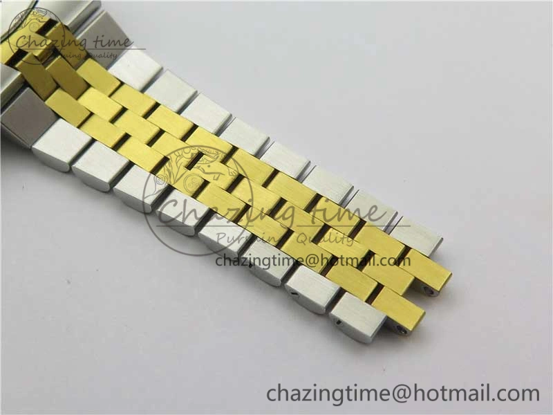 DateJust 41 SS YG 126333 Fluted Bezel DJF Best Edition 904L Steel Gray Dial Green Roman Markers on Jubilee Bracelet A2836