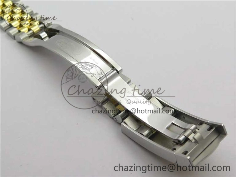 DateJust 41 SS YG 126333 Fluted Bezel DJF Best Edition 904L Steel Gray Dial Green Roman Markers on Jubilee Bracelet A2836