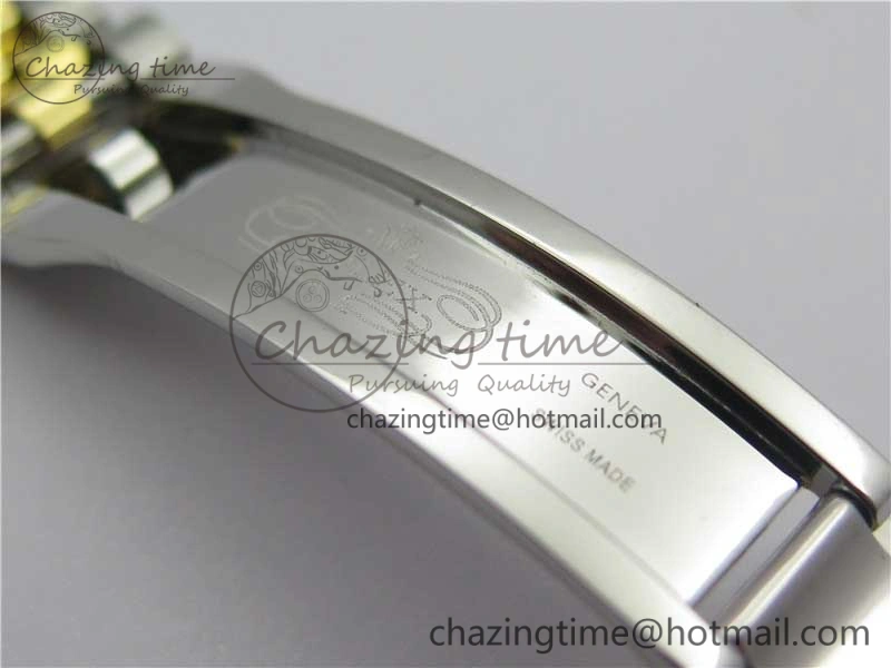 DateJust 41 SS YG 126333 Fluted Bezel DJF Best Edition 904L Steel Gray Dial Green Roman Markers on Jubilee Bracelet A2836