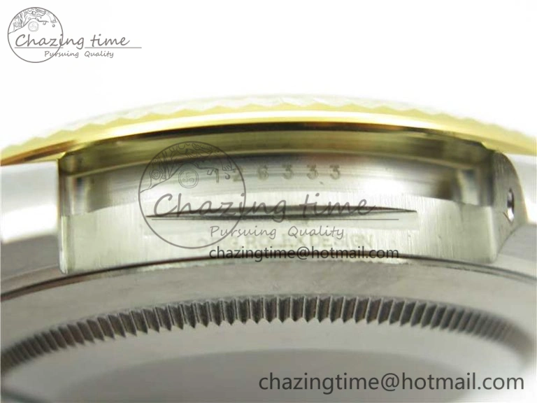 DateJust 41 SS YG 126333 Fluted Bezel DJF Best Edition 904L Steel Gray Dial Green Roman Markers on Jubilee Bracelet A2836