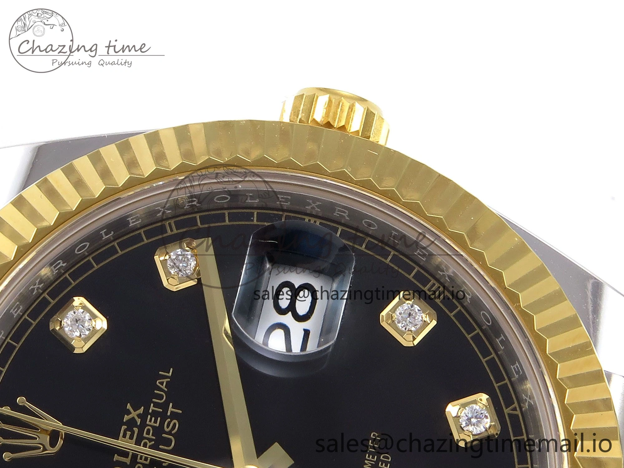 DateJust 41 SS YG ARF 1:1 Best Edition 904L Steel Black Diamonds Dial on Jubilee Bracelet SH3235 (Gain Weight)