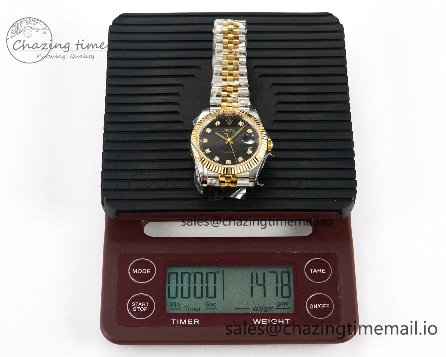 DateJust 41 SS YG ARF 1:1 Best Edition 904L Steel Black Diamonds Dial on Jubilee Bracelet SH3235 (Gain Weight)