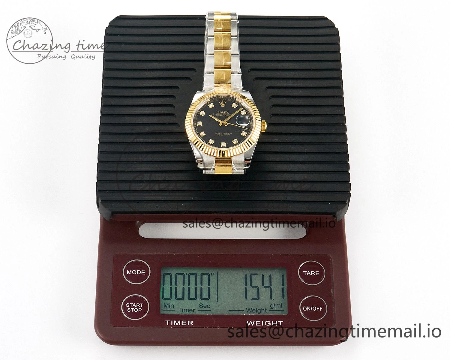 DateJust 41 SS YG ARF 1:1 Best Edition 904L Steel Black Diamonds Dial on Oyster Bracelet SH3235 (Gain Weight)