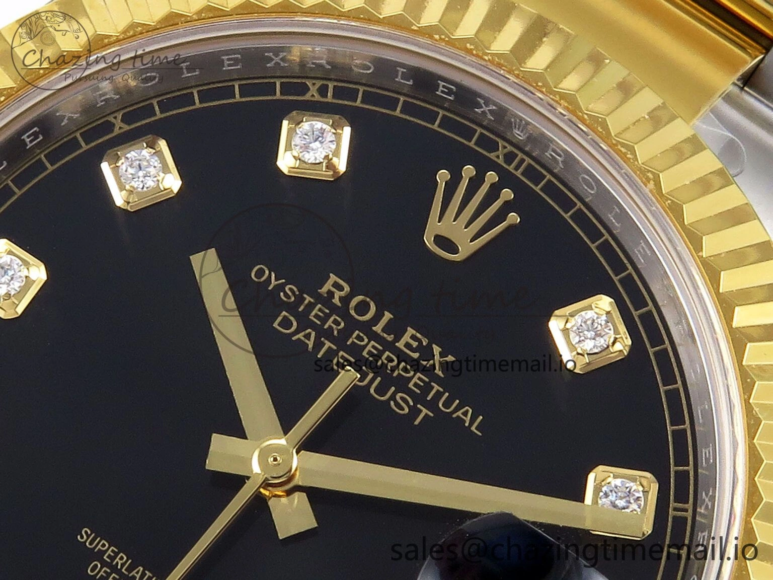 DateJust 41 SS YG ARF 1:1 Best Edition 904L Steel Black Diamonds Dial on Oyster Bracelet SH3235