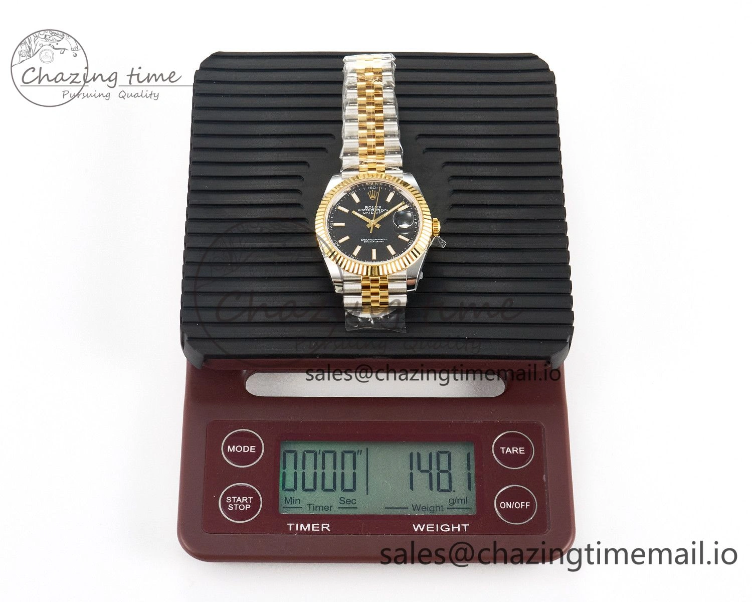DateJust 41 SS YG ARF 1:1 Best Edition 904L Steel Black Stick Dial on Jubilee Bracelet SH3235 (Gain Weight)