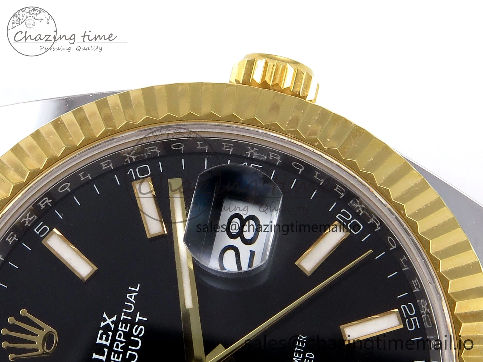 DateJust 41 SS YG ARF 1:1 Best Edition 904L Steel Black Stick Dial on Jubilee Bracelet SH3235